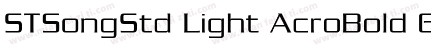 STSongStd Light AcroBold GBKp EUC 字体转换